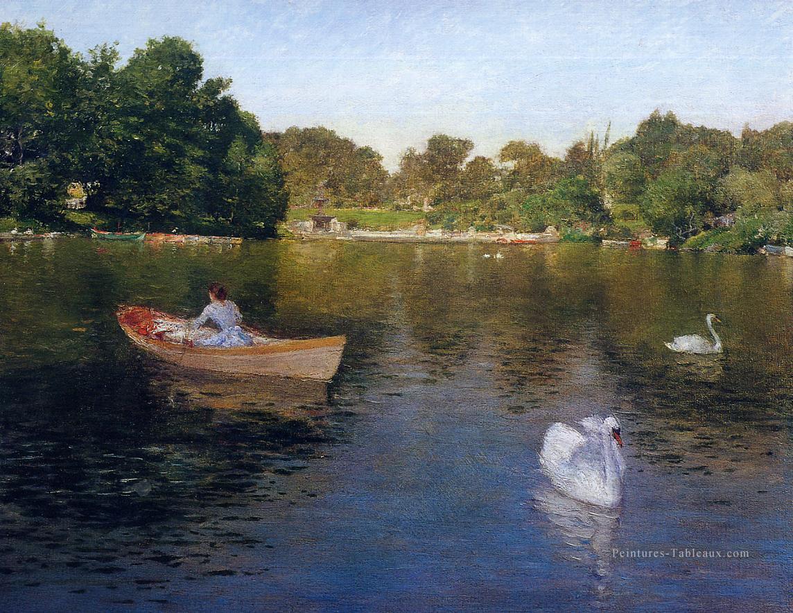 Sur le lac Central Park2 William Merritt Chase Peintures à l'huile